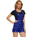 Blue Neon Squares - Modern Abstract Short Overalls View3