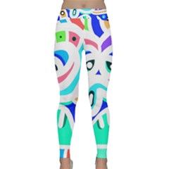 Crazy Pop Art - Doodle Animals   Classic Yoga Leggings by ConteMonfrey