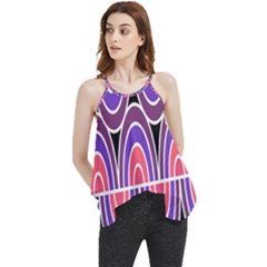 Pink, Blue, Black, Purple Tones Pop Art  Flowy Camisole Tank Top by ConteMonfrey