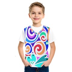 Crazy Pop Art - Doodle Circles   Kids  Basketball Tank Top by ConteMonfrey