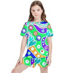 Crazy Pop Art - Doodle Lover   Kids  Tee And Sports Shorts Set by ConteMonfrey