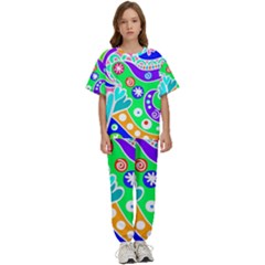 Crazy Pop Art - Doodle Lover   Kids  Tee And Pants Sports Set by ConteMonfrey