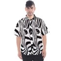 Animal Cute Pattern Art Zebra Men s Short Sleeve Shirt View1