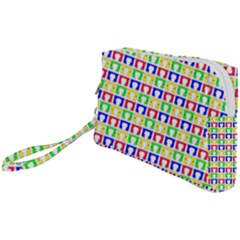 Colorful Curtains Seamless Pattern Wristlet Pouch Bag (small) by Amaryn4rt