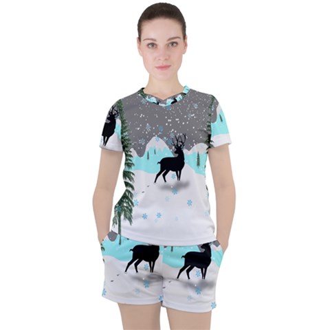 Rocky Mountain High Colorado Women s Tee And Shorts Set by Amaryn4rt