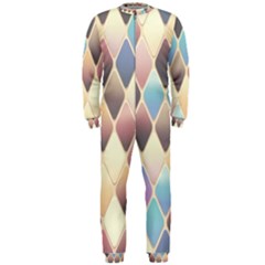 Abstract Colorful Diamond Background Tile Onepiece Jumpsuit (men) by Amaryn4rt