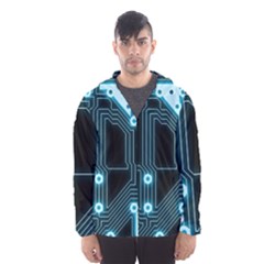 A Completely Seamless Background Design Circuitry Men s Hooded Windbreaker by Amaryn4rt