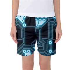 A Completely Seamless Background Design Circuitry Women s Basketball Shorts by Amaryn4rt