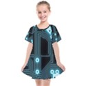 A Completely Seamless Background Design Circuitry Kids  Smock Dress View1