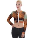 Twilight Sunset Sky Evening Clouds Long Sleeve Cropped Velvet Jacket View1