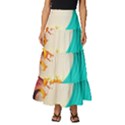 Tsunami Tidal Wave Wave Minimalist Ocean Sea 3 Tiered Ruffle Maxi Skirt View1