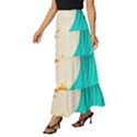 Tsunami Tidal Wave Wave Minimalist Ocean Sea 3 Tiered Ruffle Maxi Skirt View2