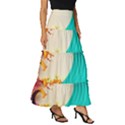 Tsunami Tidal Wave Wave Minimalist Ocean Sea 3 Tiered Ruffle Maxi Skirt View3