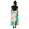 Tsunami Tidal Wave Wave Minimalist Ocean Sea 3 Tiered Ruffle Maxi Skirt View4