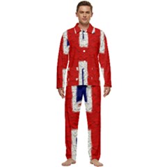 Union Jack Flag National Country Men s Long Sleeve Velvet Pocket Pajamas Set by Celenk