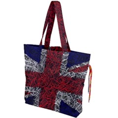 Union Jack Flag Uk Patriotic Drawstring Tote Bag by Celenk