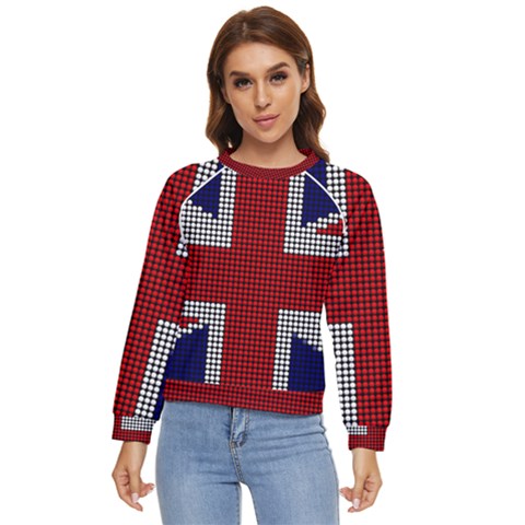 Union Jack Flag British Flag Women s Long Sleeve Raglan Tee by Celenk