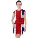 Union Jack Flag Uk Patriotic Drawstring Hooded Dress View1