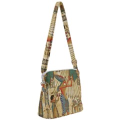 Egyptian Man Sun God Ra Amun Zipper Messenger Bag by Celenk