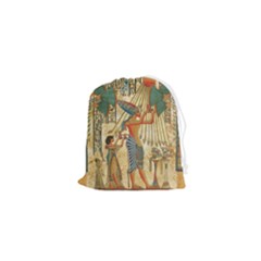 Egyptian Man Sun God Ra Amun Drawstring Pouch (xs) by Celenk