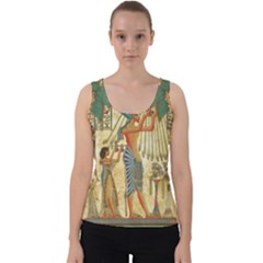 Egyptian Man Sun God Ra Amun Velvet Tank Top by Celenk