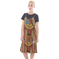 Egyptian Tutunkhamun Pharaoh Design Camis Fishtail Dress by Celenk