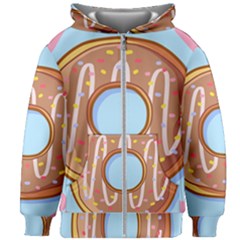 Dessert Food Donut Sweet Decor Chocolate Bread Kids  Zipper Hoodie Without Drawstring by Uceng