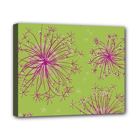 Dandelion Flower Background Nature Flora Drawing Canvas 10  X 8  (stretched) by Uceng