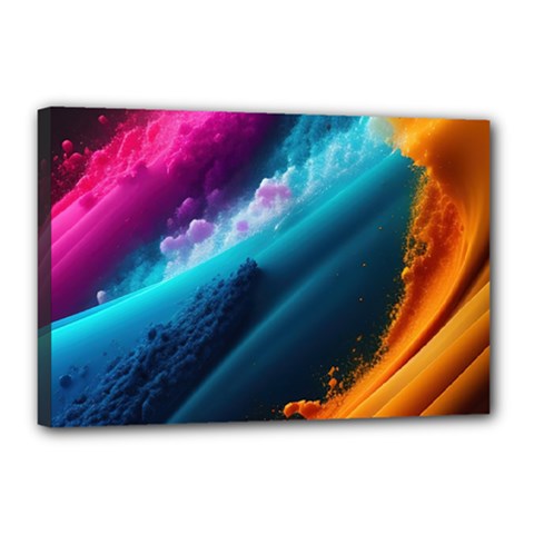 Abstract Art Artwork Canvas 18  X 12  (stretched) by Uceng