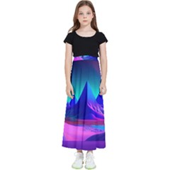 Fantasy Universe Art Wallpaper Artwork Kids  Flared Maxi Skirt by Uceng