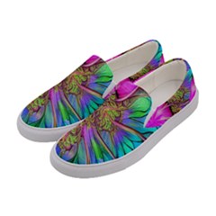 Abstract Art Psychedelic Experimental Women s Canvas Slip Ons by Uceng