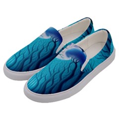 Blue Forrest Jungle,tree Trees Nature Landscape Men s Canvas Slip Ons by Uceng