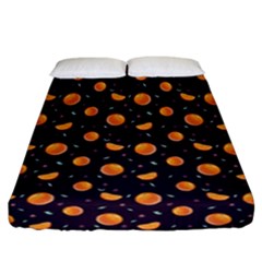 Oranges Fitted Sheet (california King Size) by SychEva