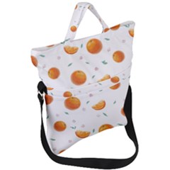 Oranges Fold Over Handle Tote Bag by SychEva