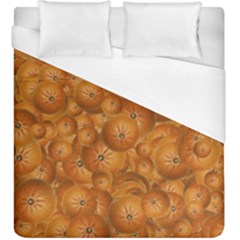 Fruity Fun Tangerine Print Pattern Duvet Cover (king Size) by dflcprintsclothing