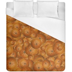 Fruity Fun Tangerine Print Pattern Duvet Cover (california King Size) by dflcprintsclothing