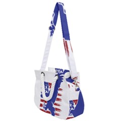 Usa Flag Eagle Symbol American Bald Eagle Country Rope Handles Shoulder Strap Bag by Wegoenart