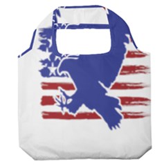 Usa Flag Eagle Symbol American Bald Eagle Country Premium Foldable Grocery Recycle Bag by Wegoenart