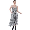 Illusions Abstract Black And White Patterns Swirls Tie Back Maxi Dress View1