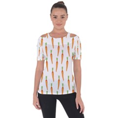 Carrot Shoulder Cut Out Short Sleeve Top by SychEva