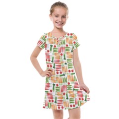 Vegetables Kids  Cross Web Dress by SychEva