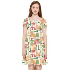 Vegetables Inside Out Cap Sleeve Dress by SychEva