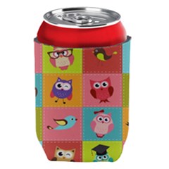 Owls Pattern Abstract Art Vector Cartoon Can Holder by Salman4z