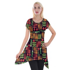 Vegetable Short Sleeve Side Drop Tunic by SychEva