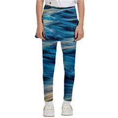 Waves Wave Water Blue Sea Ocean Abstract Kids  Skirted Pants by Salman4z