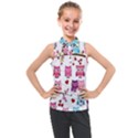 Owl Pattern Kids  Sleeveless Polo Tee View1