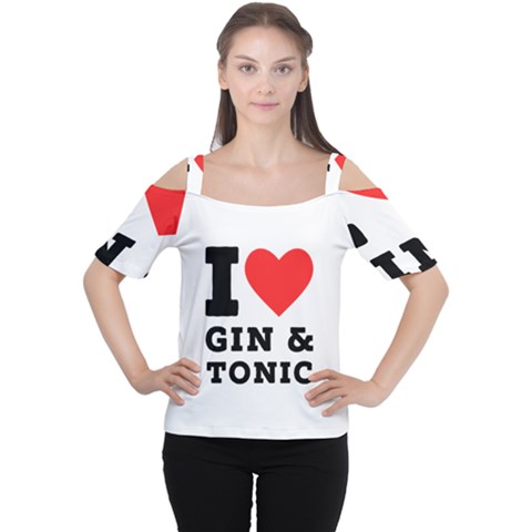 I Love Gin And Tonic Cutout Shoulder Tee by ilovewhateva