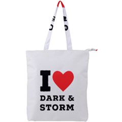 I Love Dark And Storm Double Zip Up Tote Bag by ilovewhateva