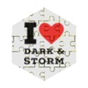 I love dark and storm Wooden Puzzle Hexagon View1