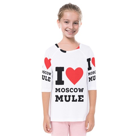 I Love Moscow Mule Kids  Quarter Sleeve Raglan Tee by ilovewhateva